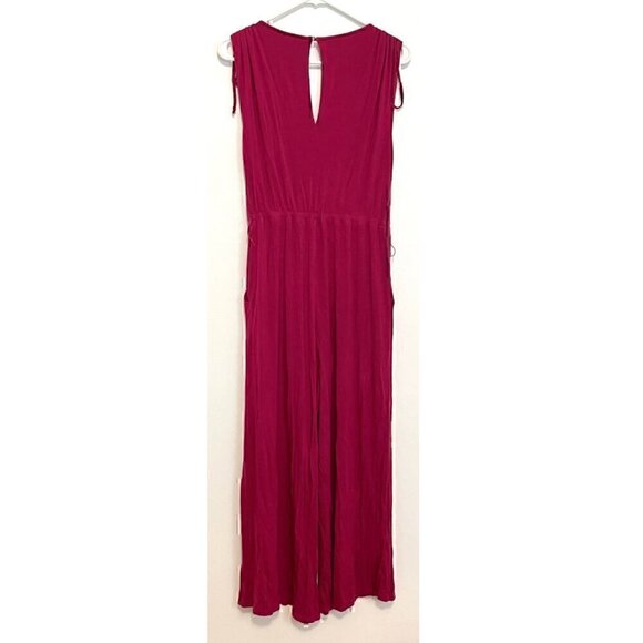 MOULINETTE SOEURS ANTHROPOLOGIE ANTHRO Alisande Jumpsuit Pink Crop Ankle NO BELT - Picture 12 of 13